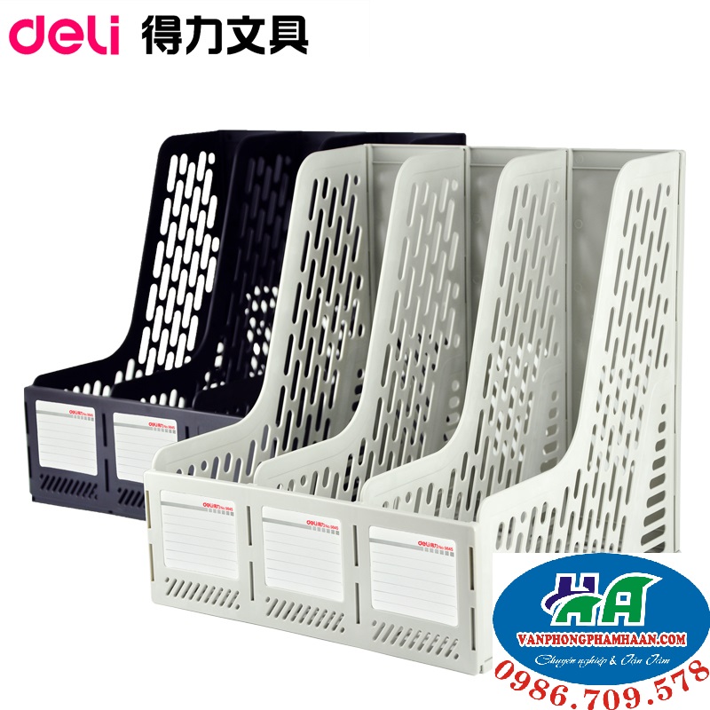 GIÁ TÀI LIỆU NHỰA 3 NGĂN DELI 9845