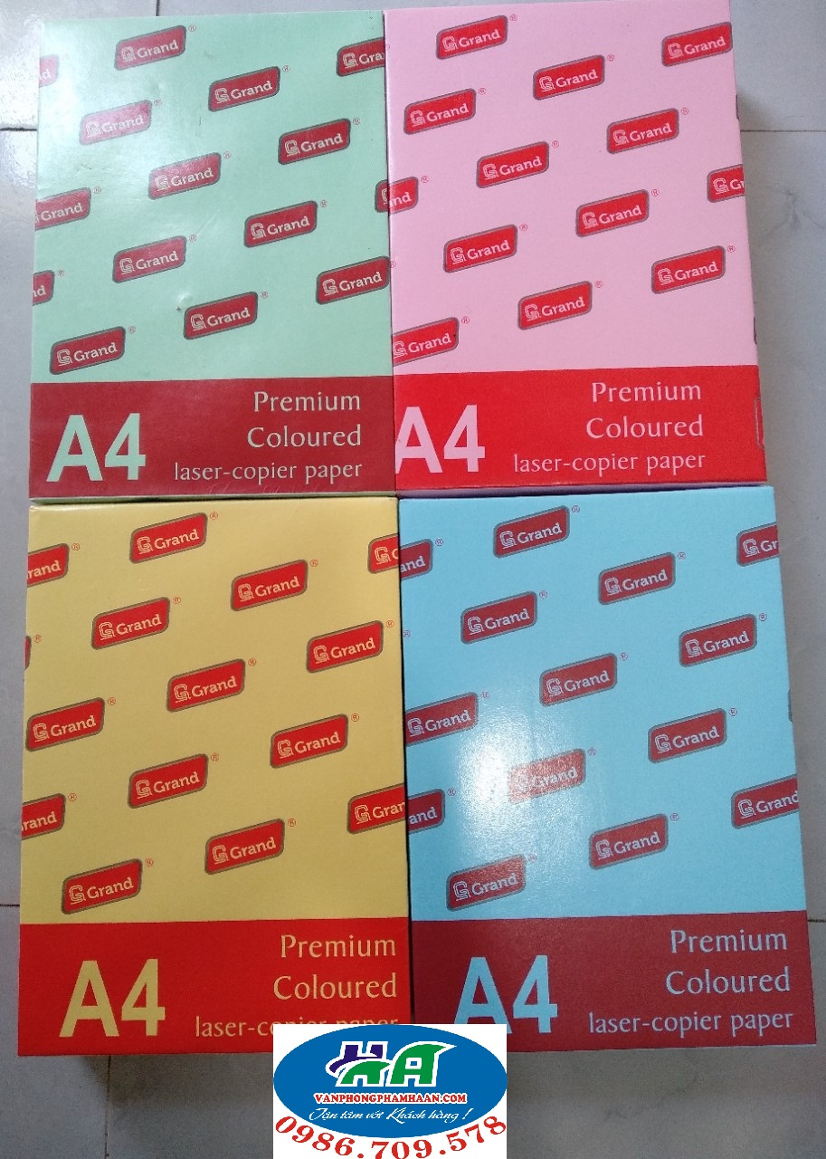 Giấy photo màu A4 Grand 80gms