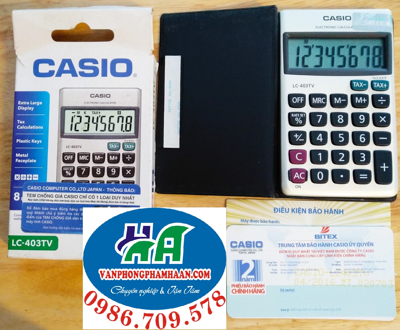 Máy tính casio 403 - 8 số (chính hãng