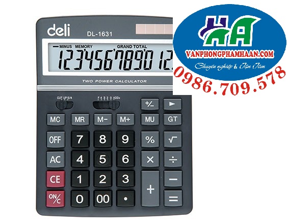 MÁY TÍNH 12 SỐ DELI-1631 